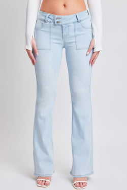 Women's Flare Flap Back Pocket Jeans