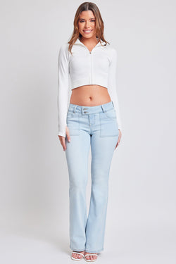 Women's Flare Flap Back Pocket Jeans