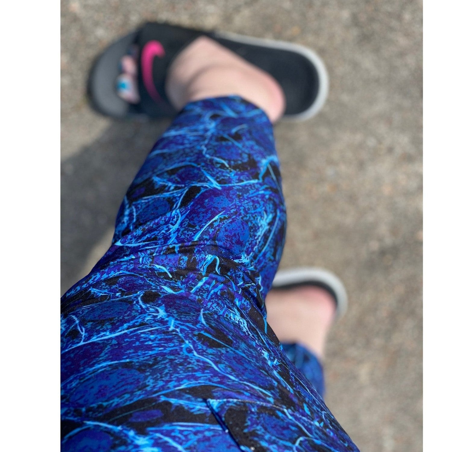 Electric Blue Capri Leggings