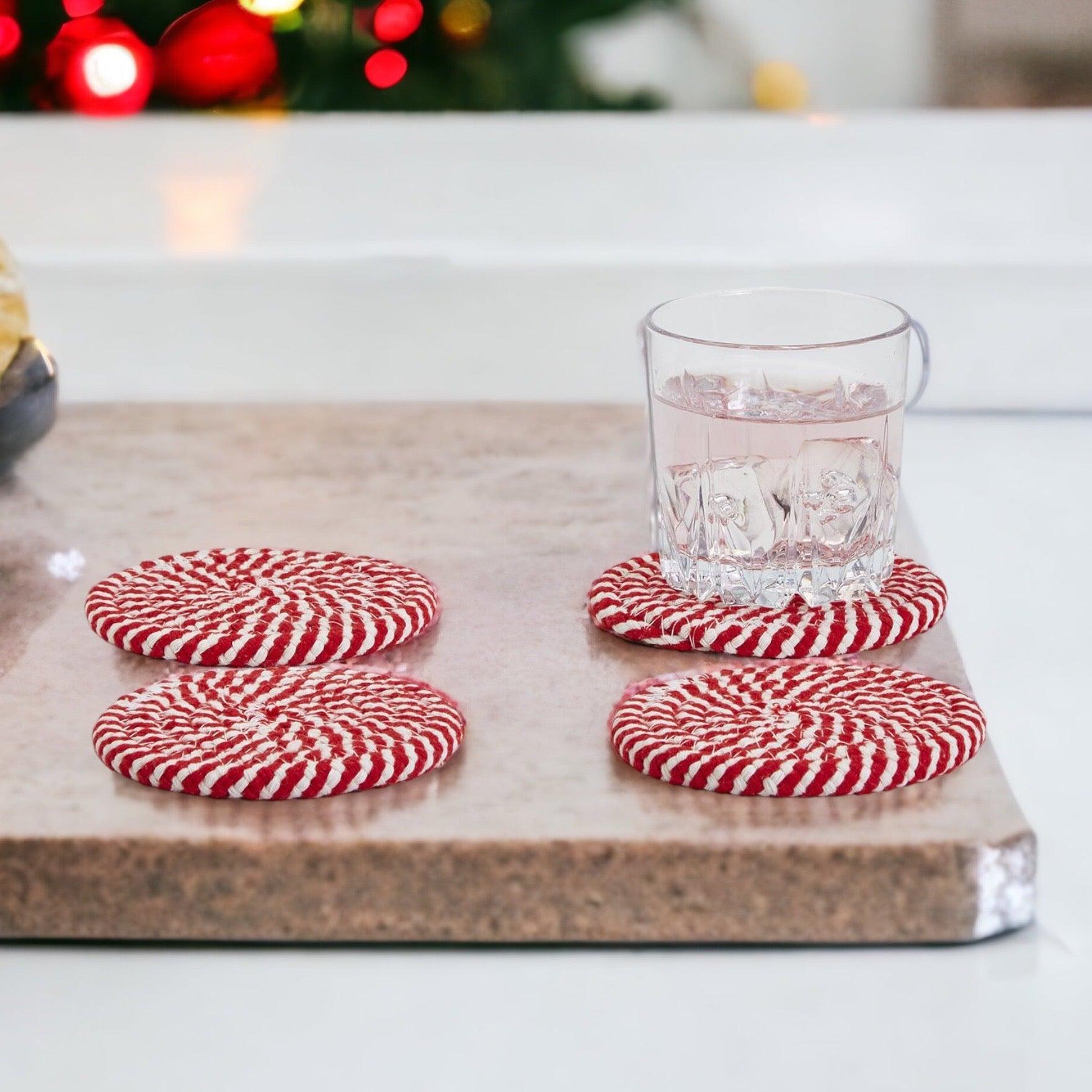 Fabric Coasters Handmade
Christmas shopping candy cane coasters holiday gift ideas
Holiday gift guide candy cane coasters Christmas home decor