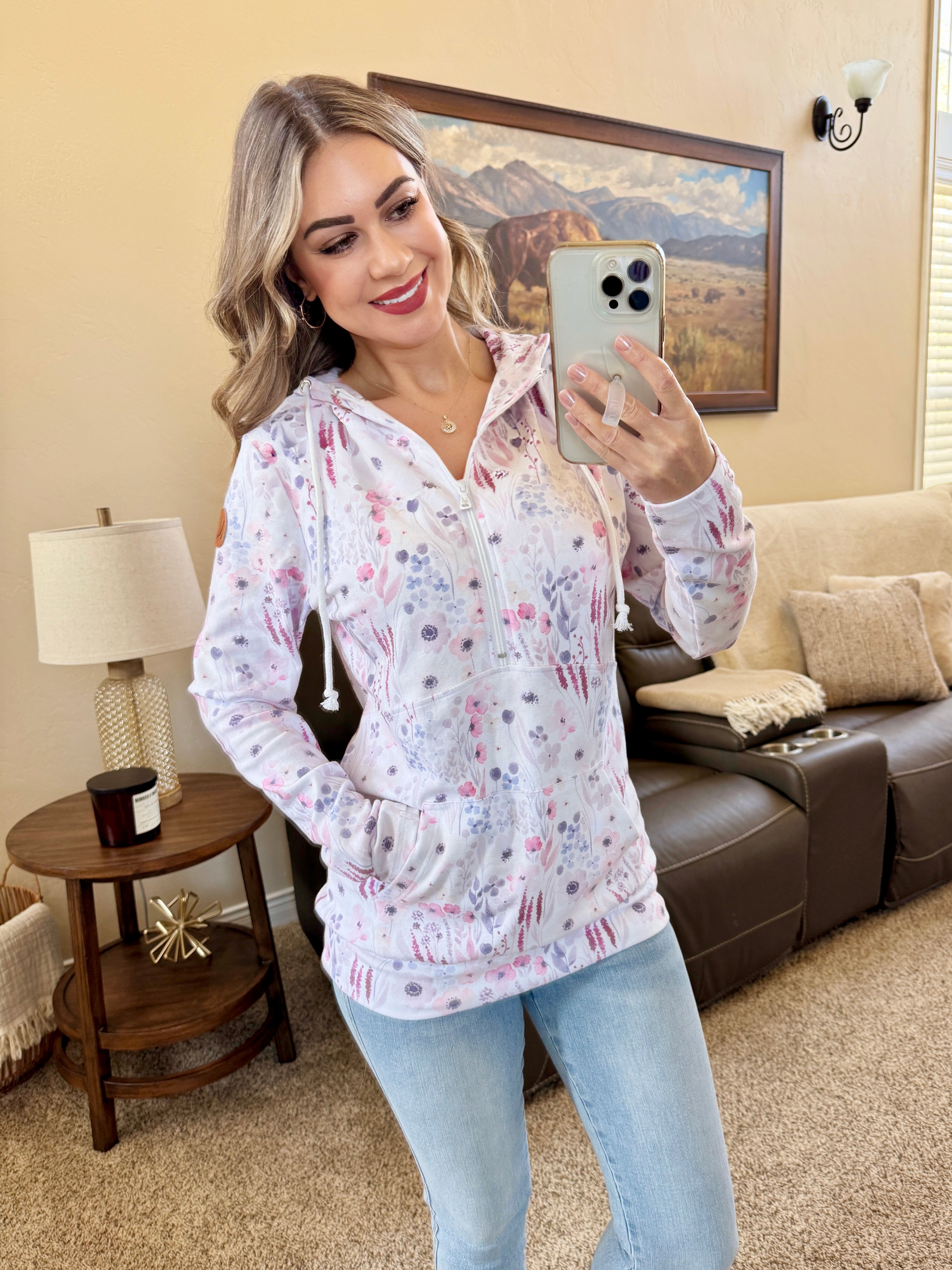 HalfZip Hoodie - Wildflower Gardens