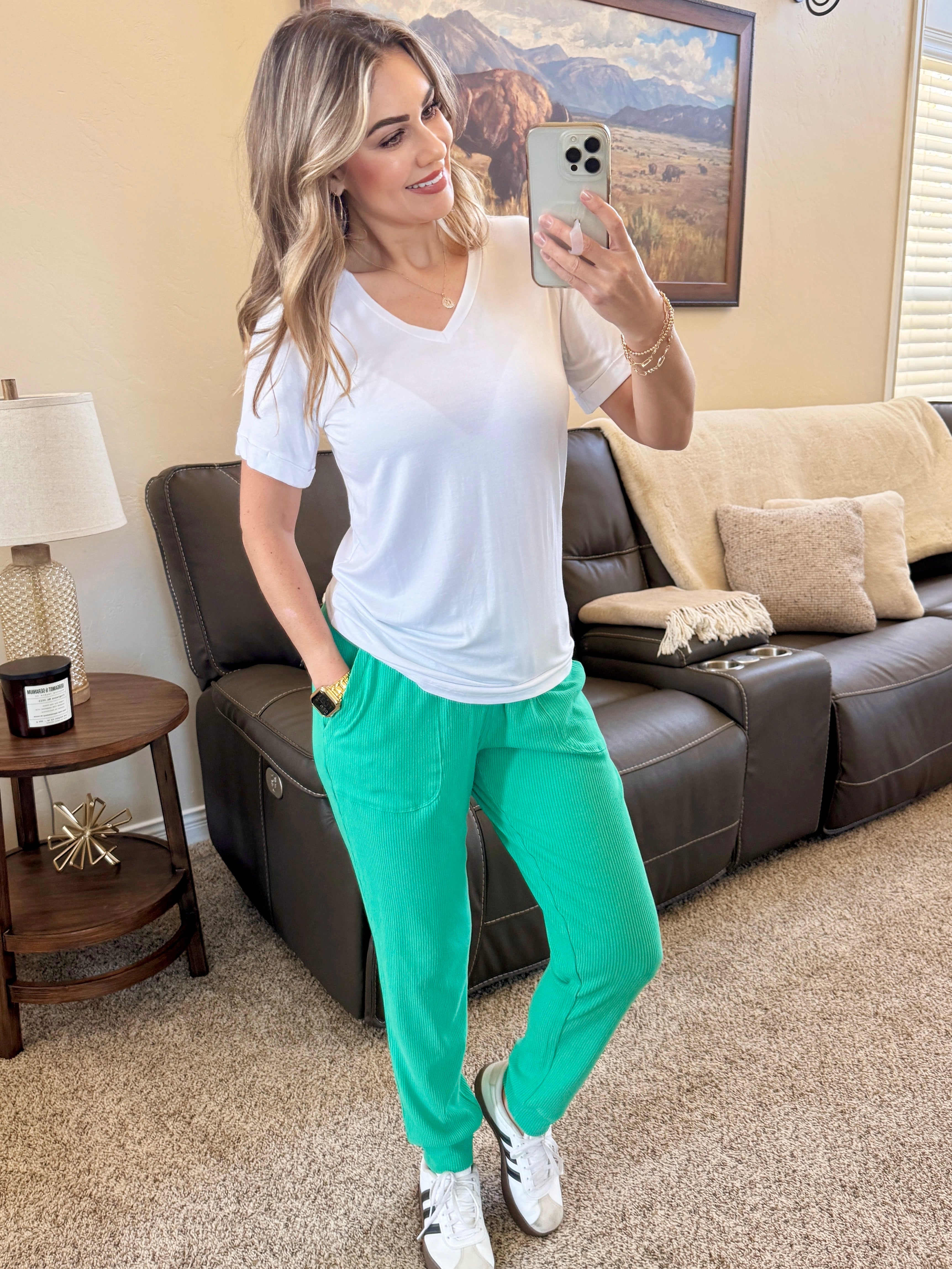 Corrine Joggers - Emerald