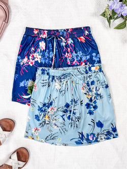 Sienna Skort - Light Blue Floral Bliss