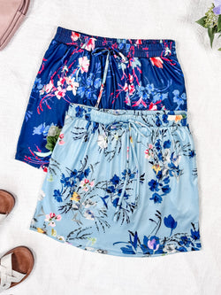 Sienna Skort - Light Blue Floral Bliss
