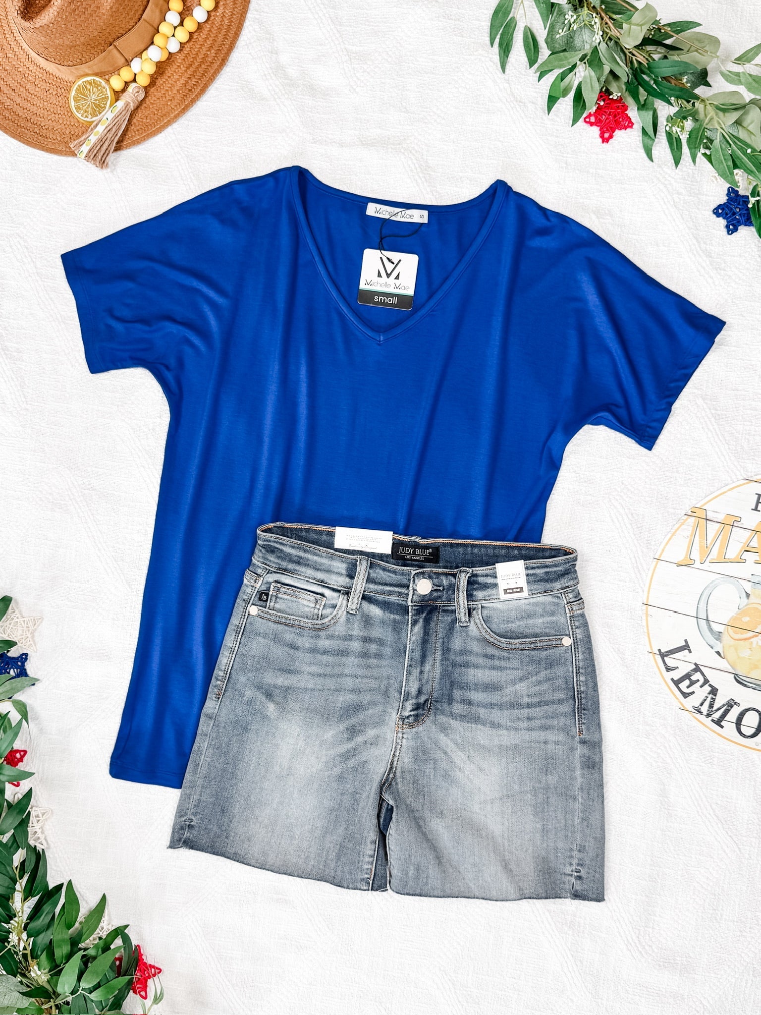 Chloe Cozy Tee - Royal Blue