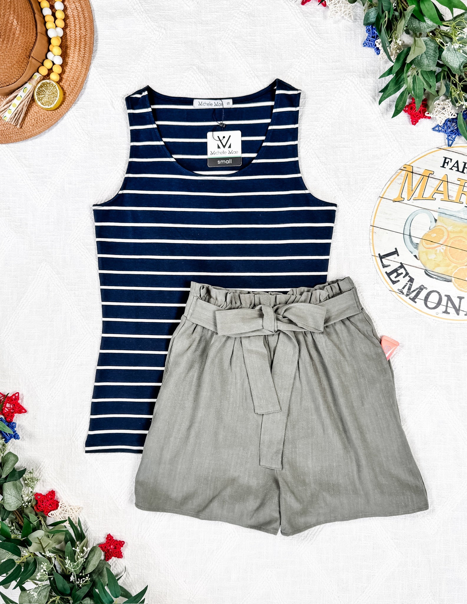 Libby Linen Shorts - Olive