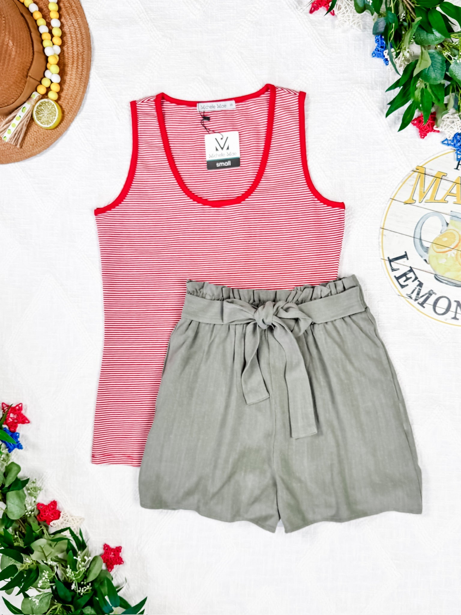 Libby Linen Shorts - Olive