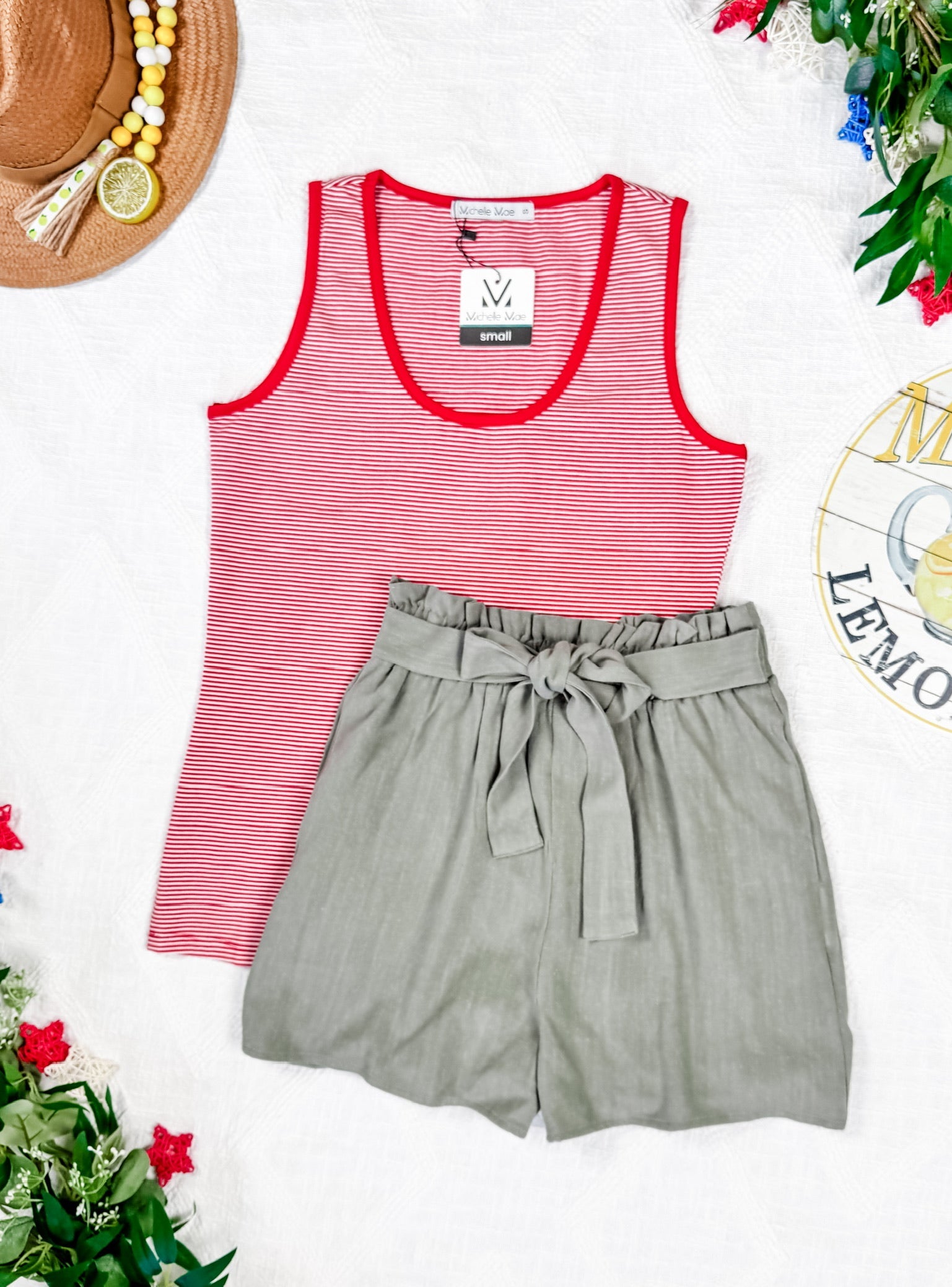 Libby Linen Shorts - Olive