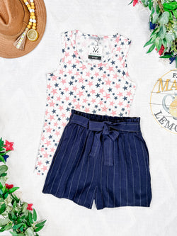 Libby Linen Shorts - Navy