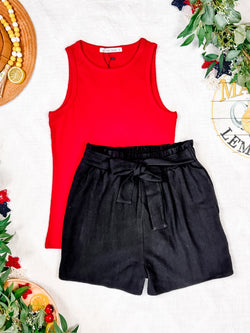 Libby Linen Shorts - Black