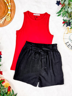 Libby Linen Shorts - Black