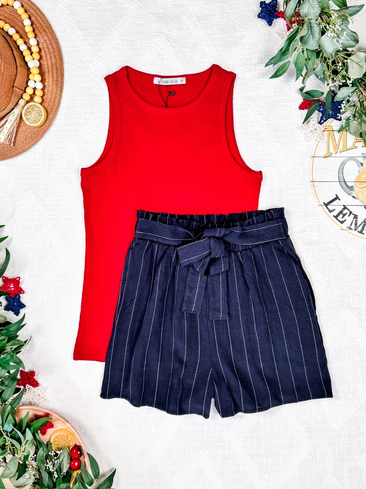 Libby Linen Shorts - Navy