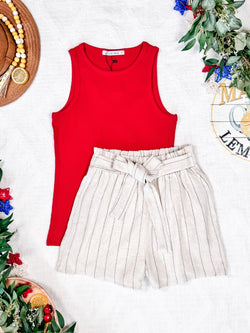 Libby Linen Shorts - Cream