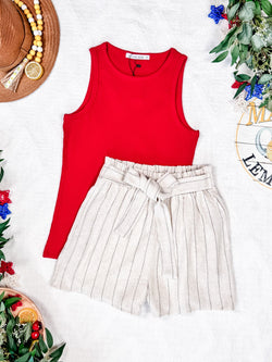 Libby Linen Shorts - Cream