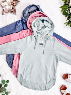Vintage Wash Beach Hoodie - Dusty Pink