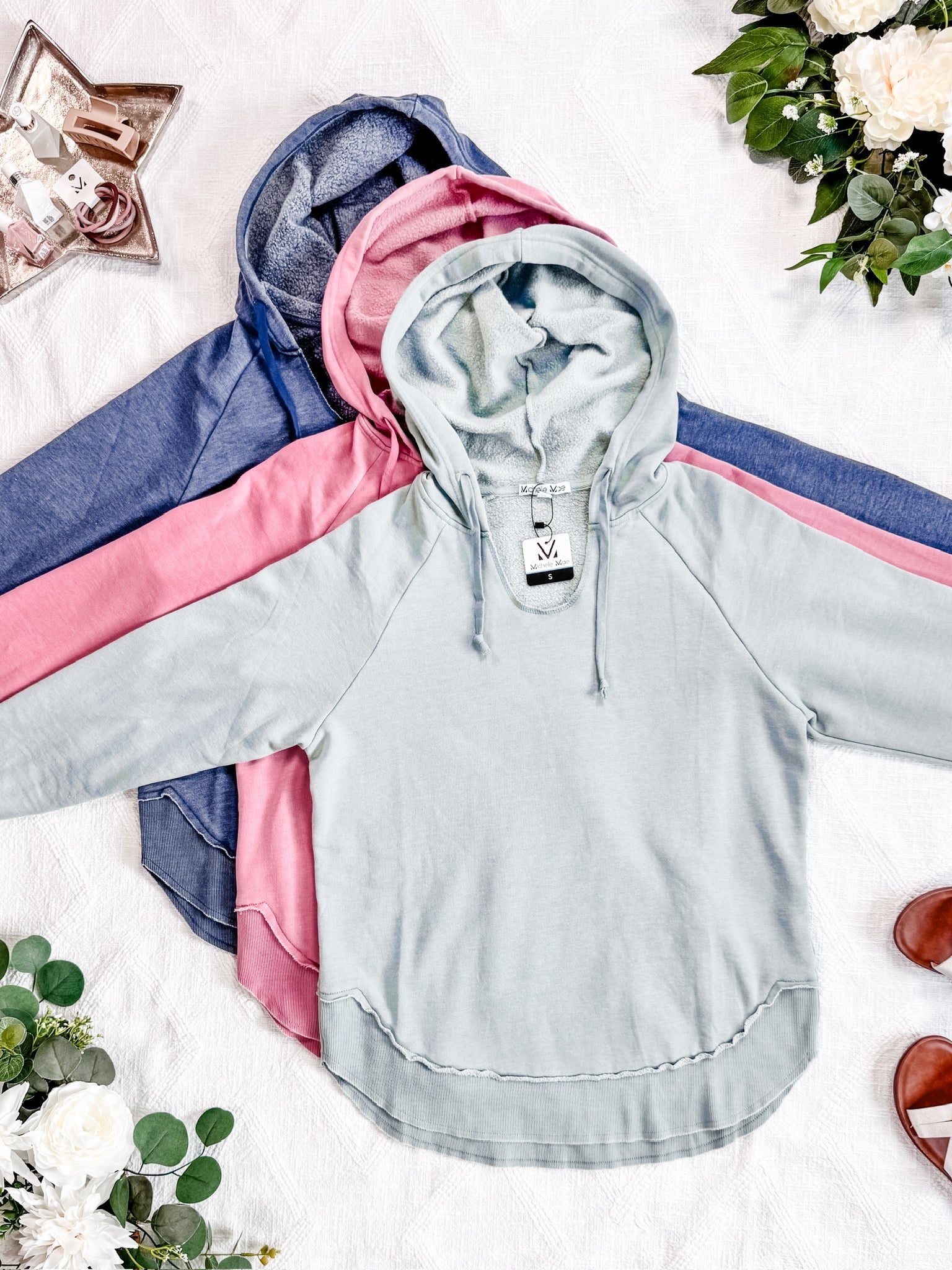 Vintage Wash Beach Hoodie - Dusty Pink