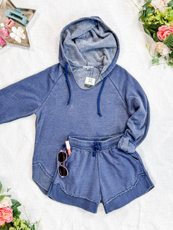 Vintage Wash Beach Hoodie - Nautical Navy