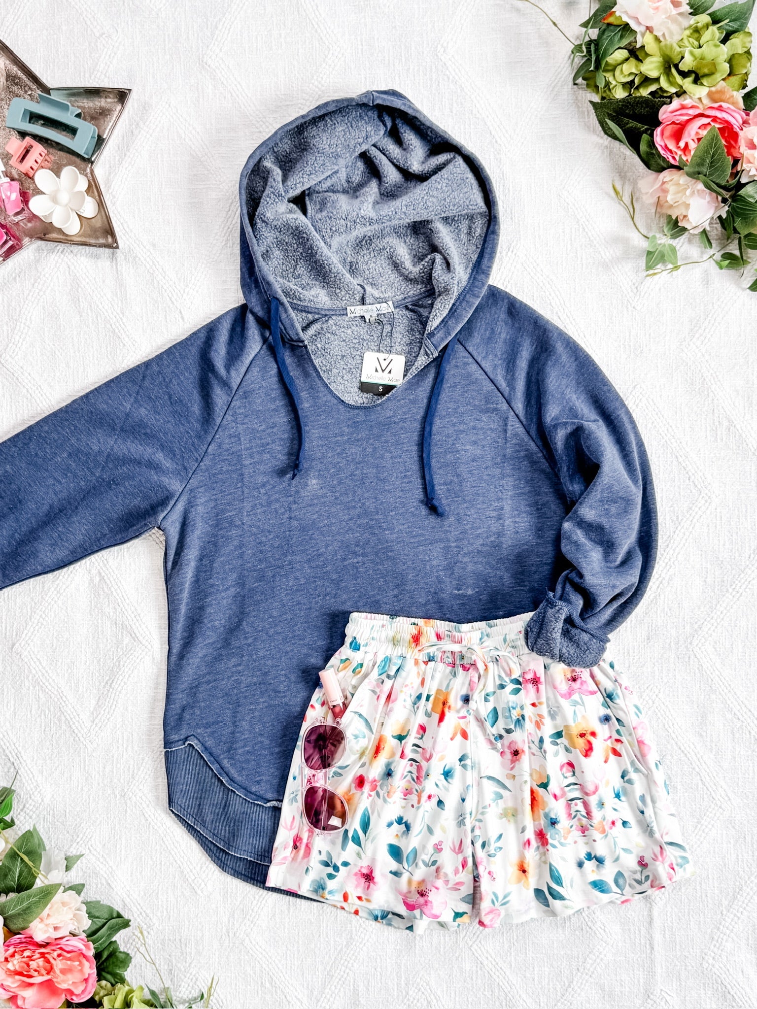 Vintage Wash Beach Hoodie - Nautical Navy
