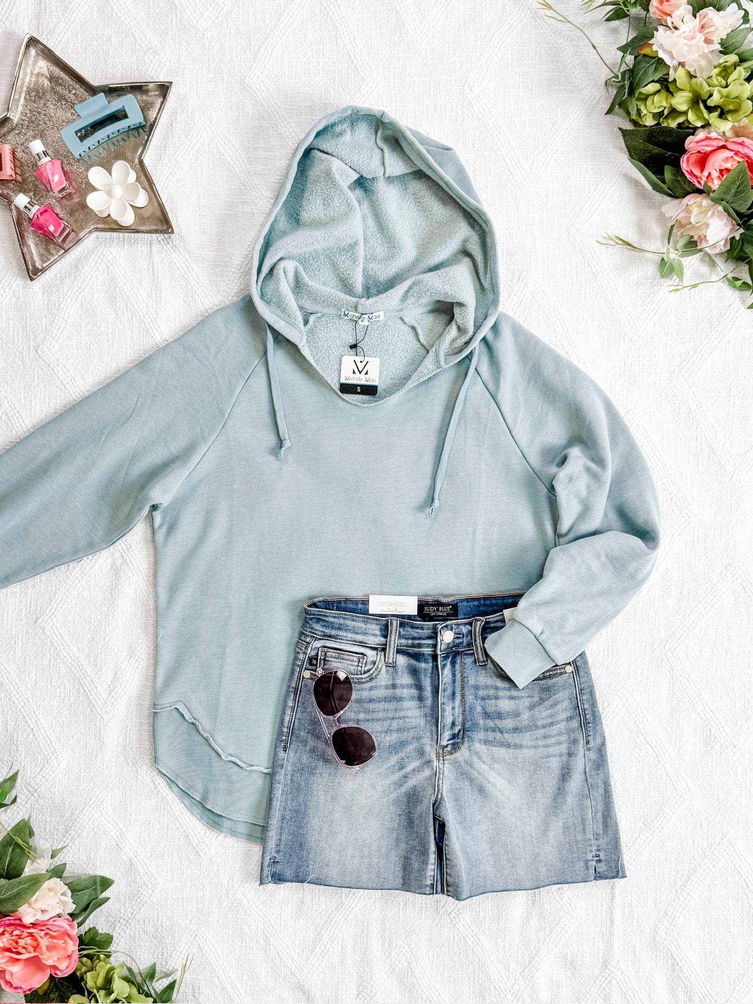 Vintage Wash Beach Hoodie - Seabreeze