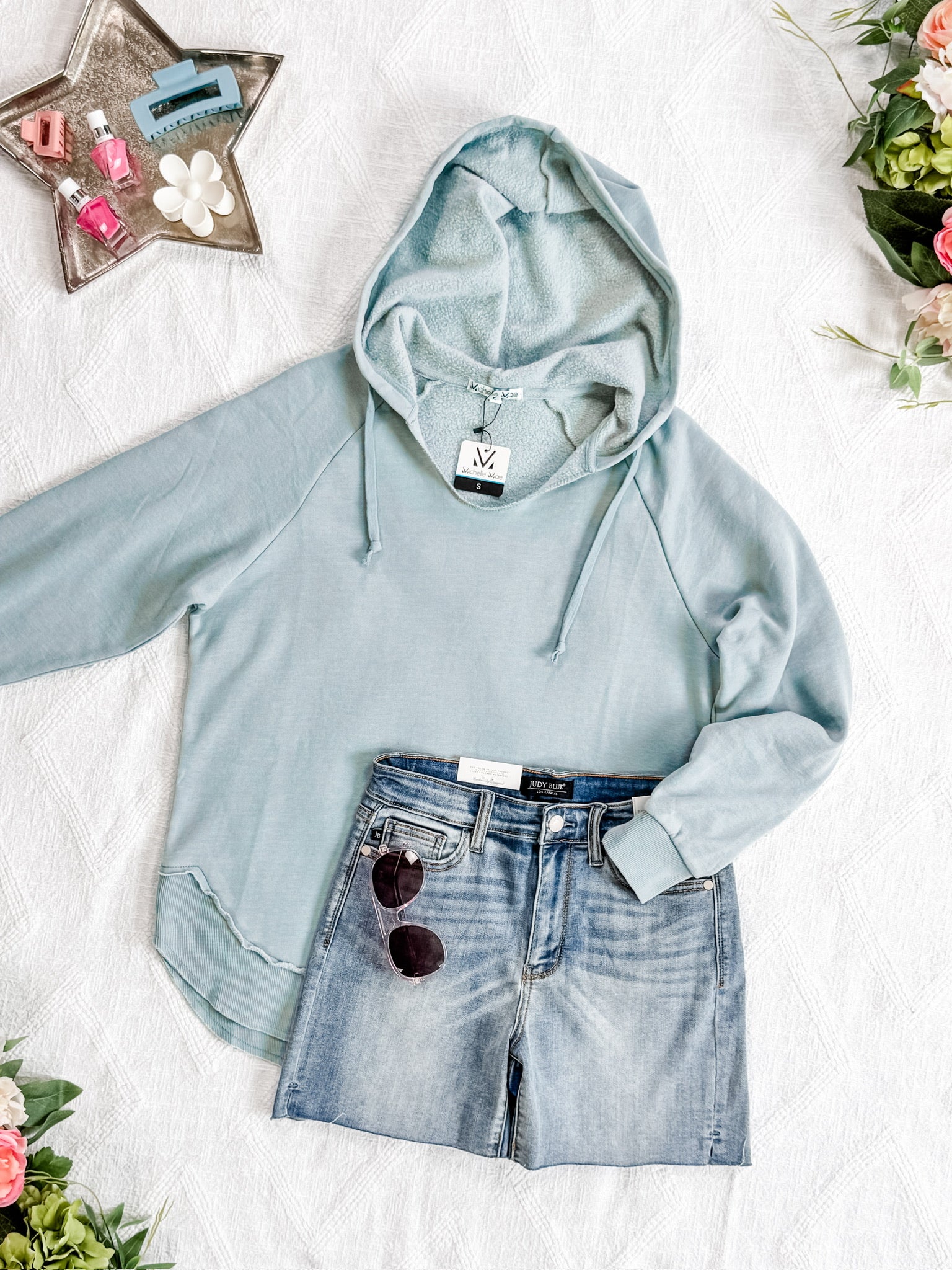Vintage Wash Beach Hoodie - Seabreeze