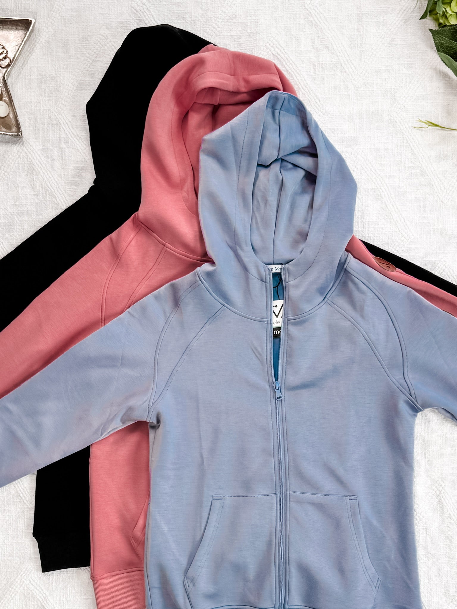 Scuba FullZip Hoodie - Dusty Blue