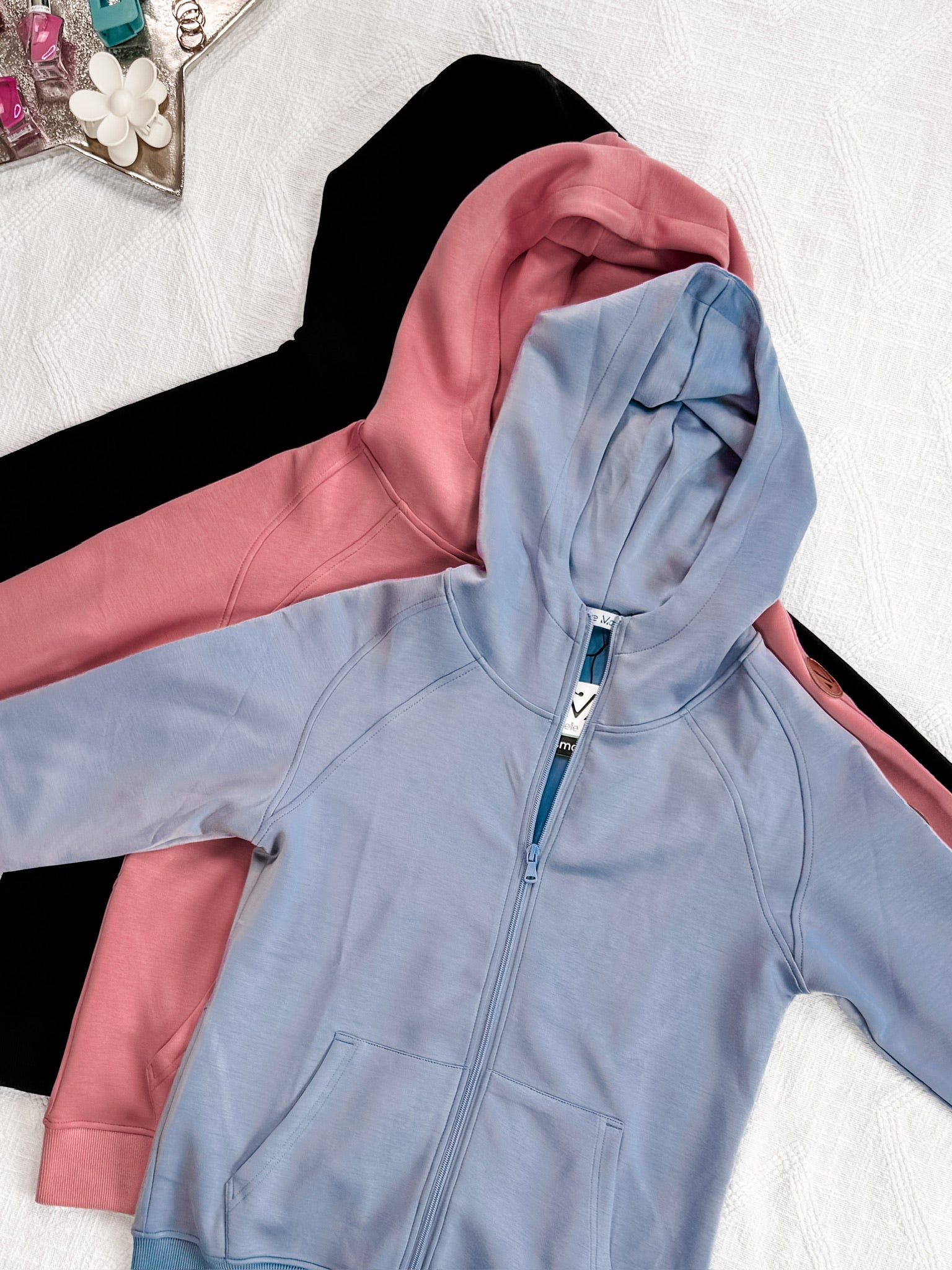 Scuba FullZip Hoodie - Rose