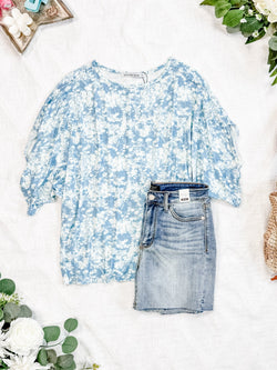 Darcy Dolman - Blue and Ivory Abstract
