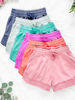 French Terry Stevie Shorts - Vivid Orchid