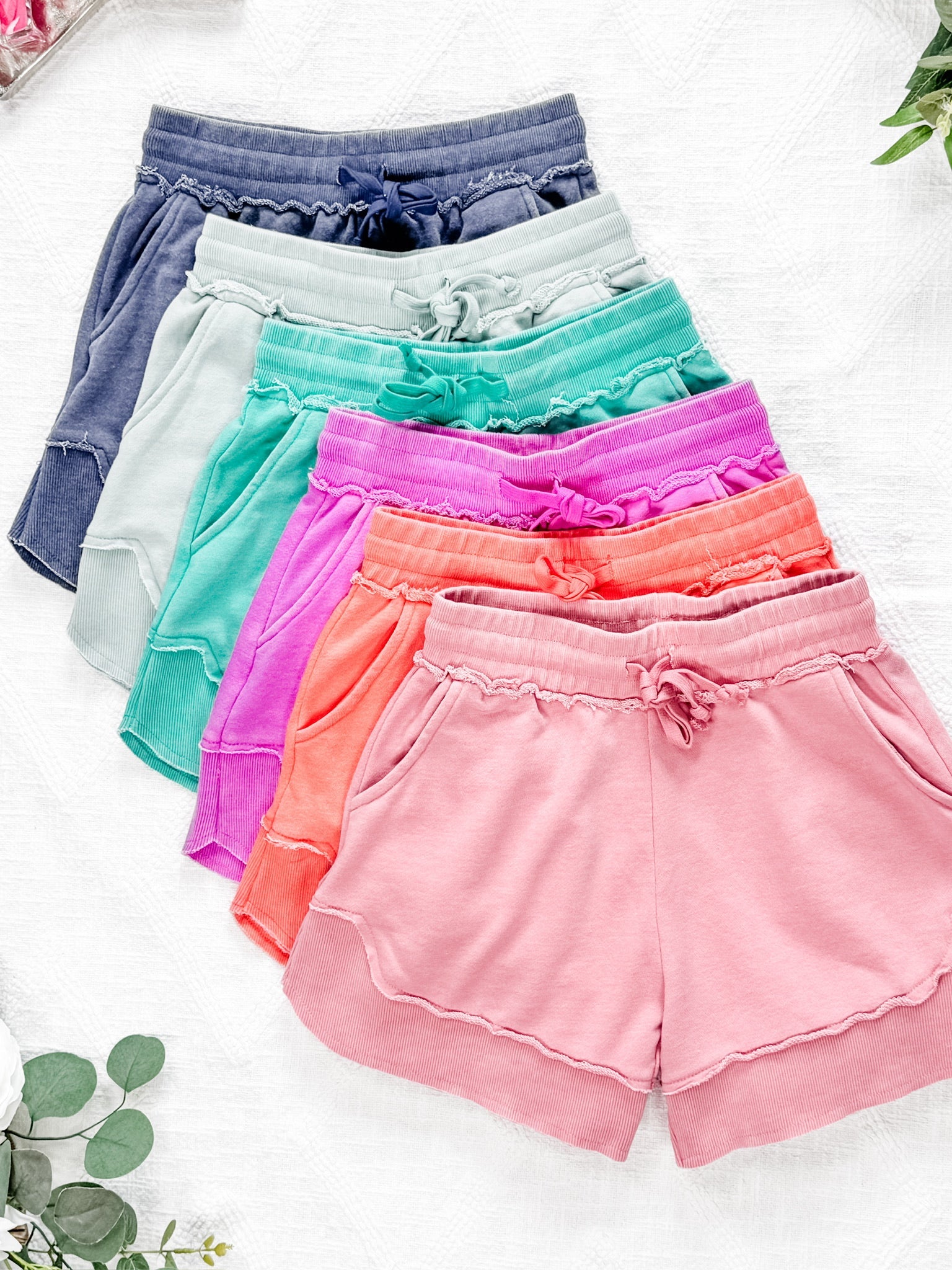 French Terry Stevie Shorts - Caribbean Green
