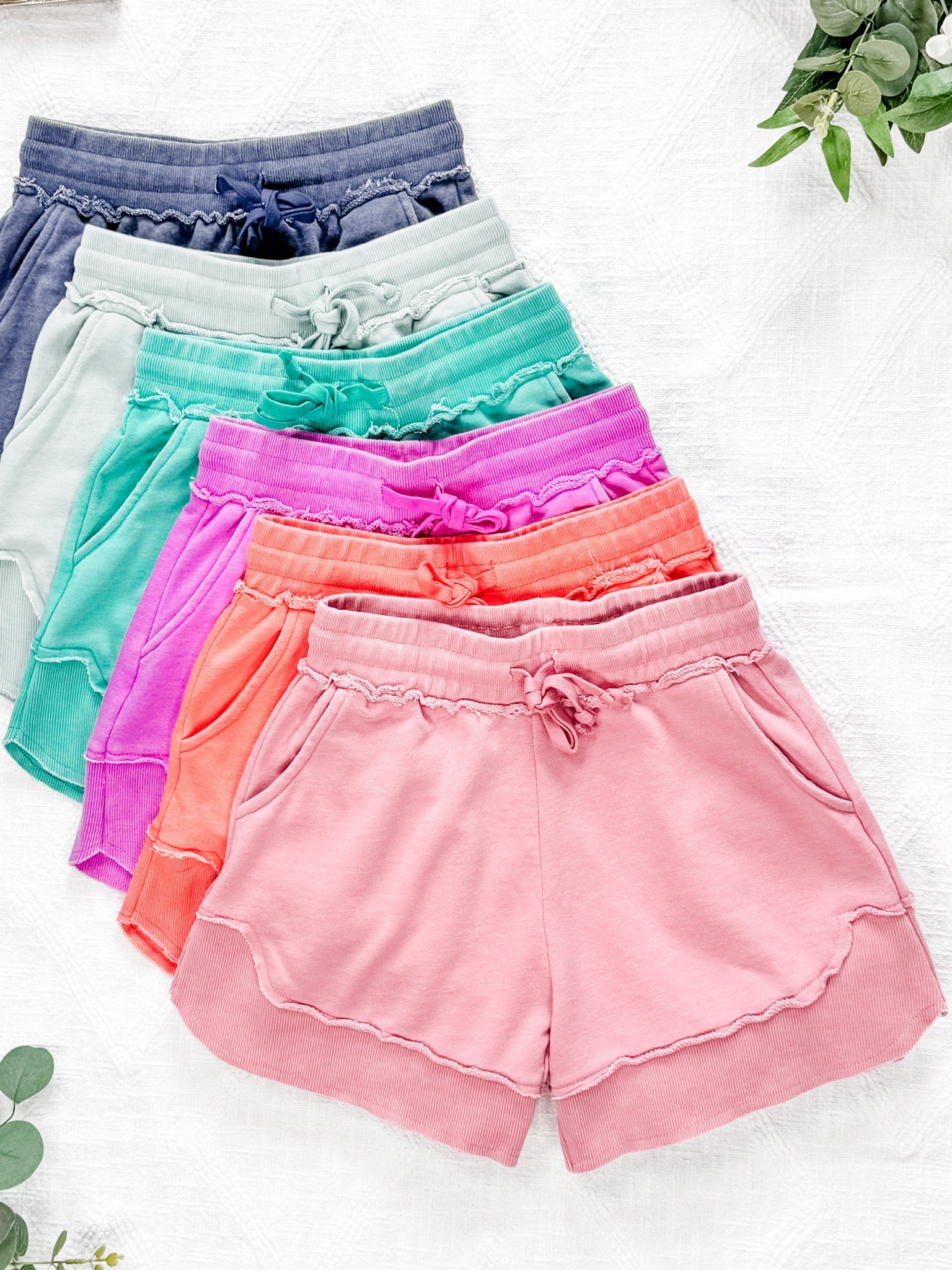 French Terry Stevie Shorts - Caribbean Green