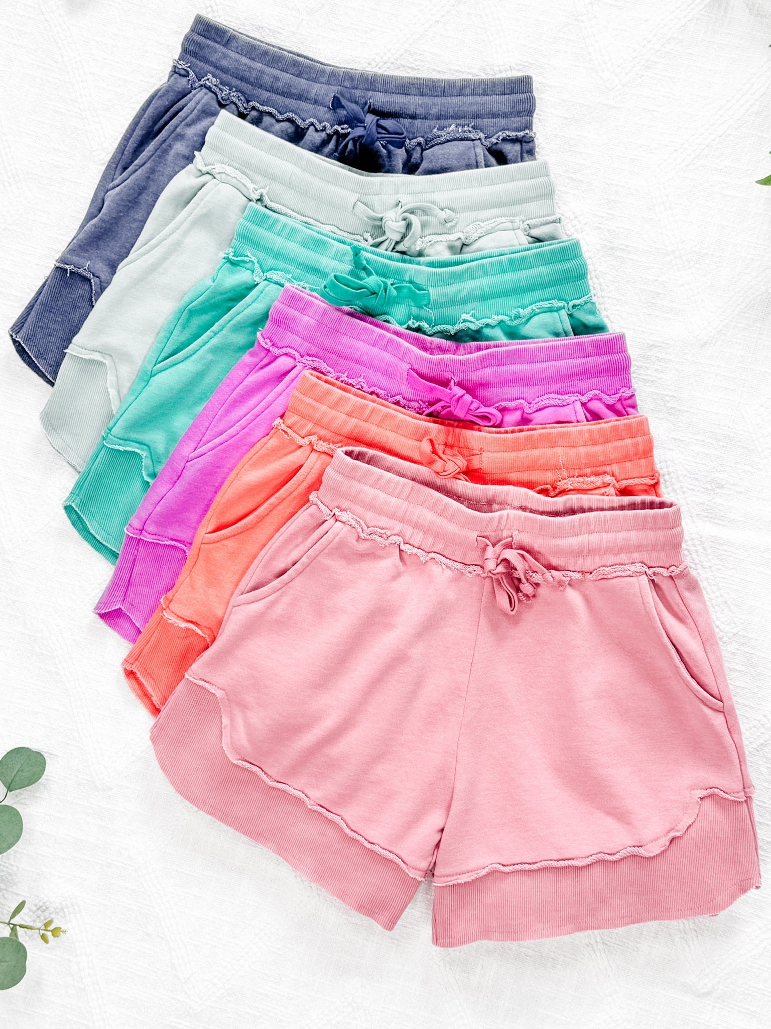 French Terry Stevie Shorts - Caribbean Green