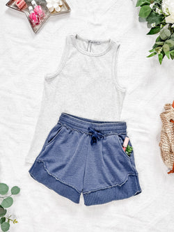 French Terry Stevie Shorts - Nautical Navy