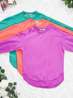 Vintage Wash Pullover - Caribbean Green