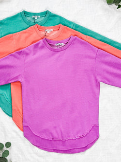 Vintage Wash Pullover - Caribbean Green