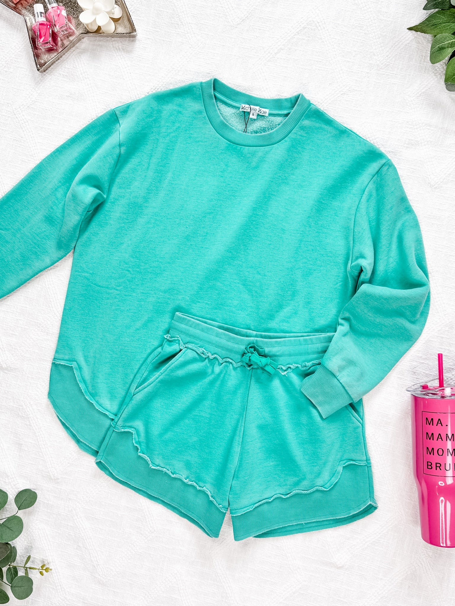 Vintage Wash Pullover - Caribbean Green