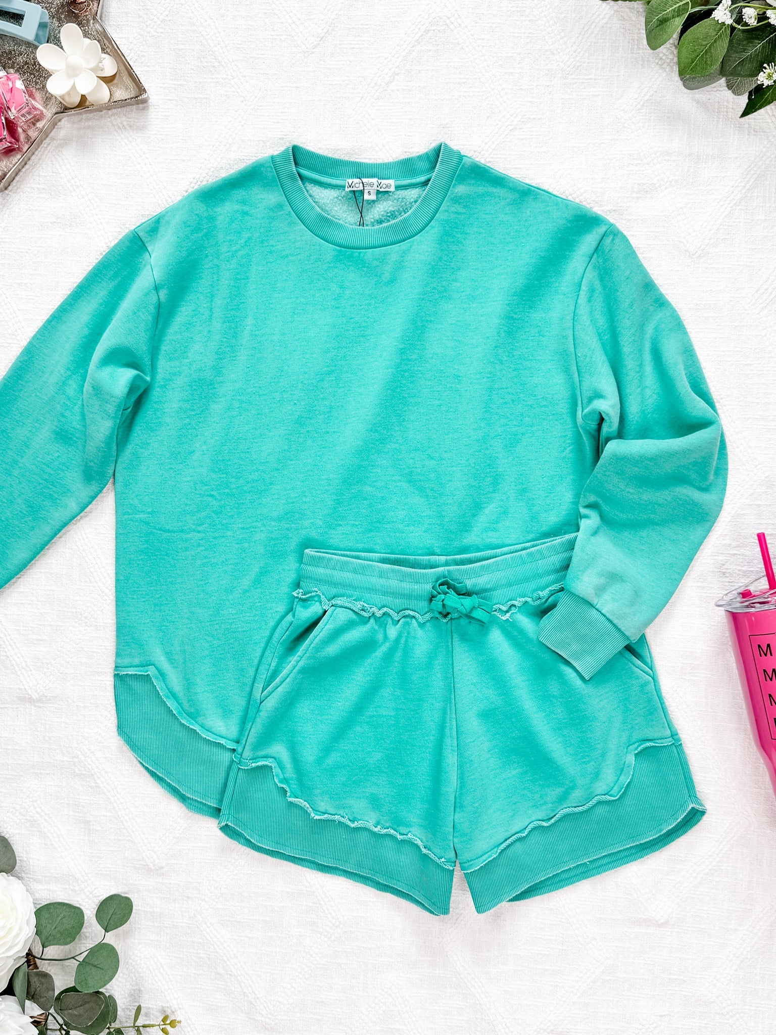 Vintage Wash Pullover - Caribbean Green