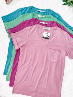 Sophie Pocket Tee - Mint