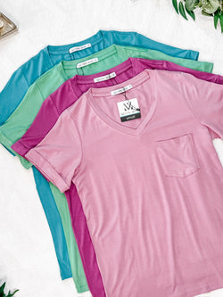 Sophie Pocket Tee - Mint