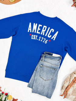 America Pullover - Blue
