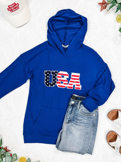 Corrine Hoodie - Royal Blue USA