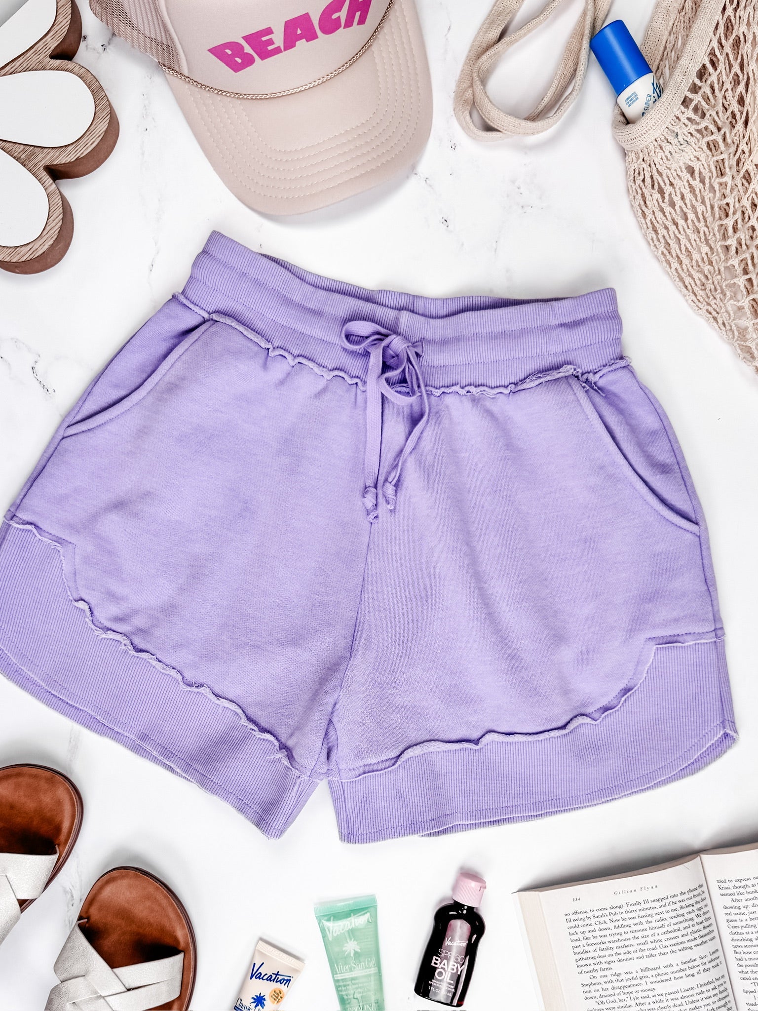 French Terry Stevie Shorts - Lavender