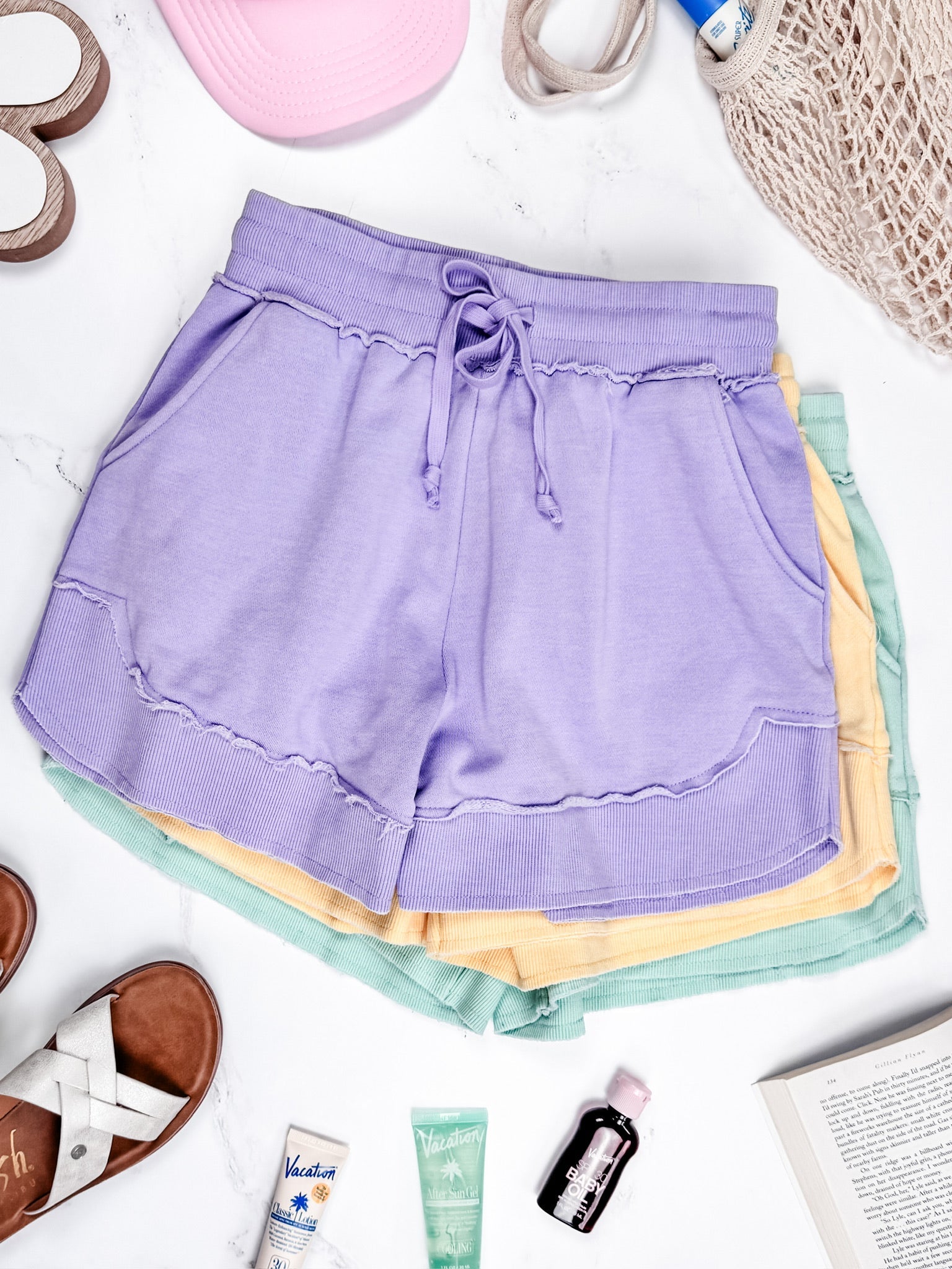 French Terry Stevie Shorts - Lavender