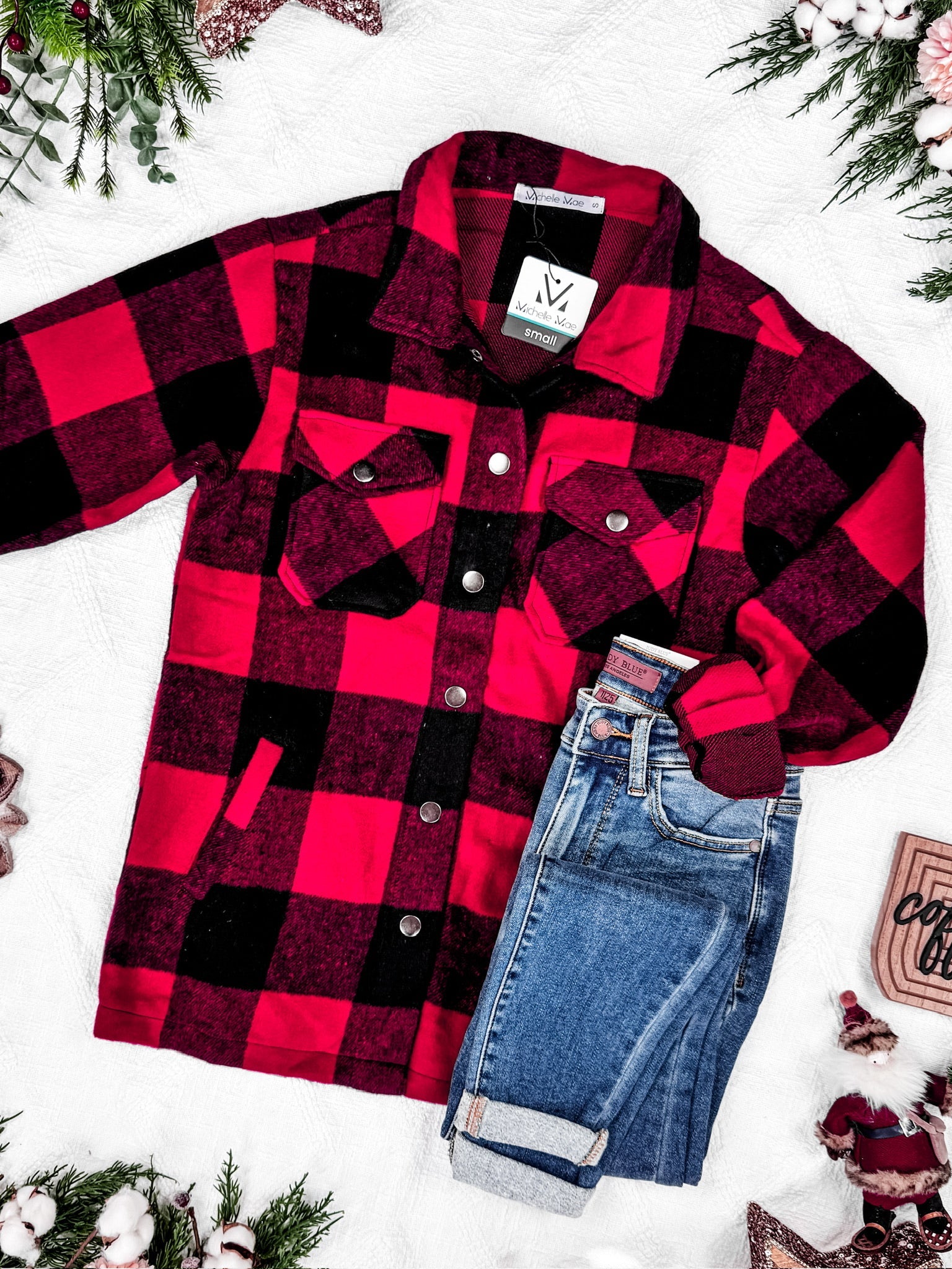 Norah Plaid Shacket - Buffalo Plaid