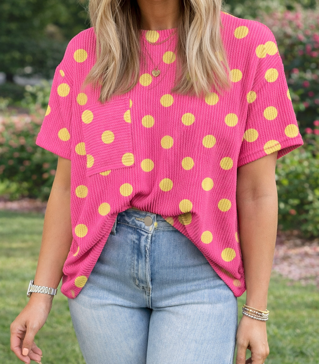 Polka Dot Jacquard Top WTW