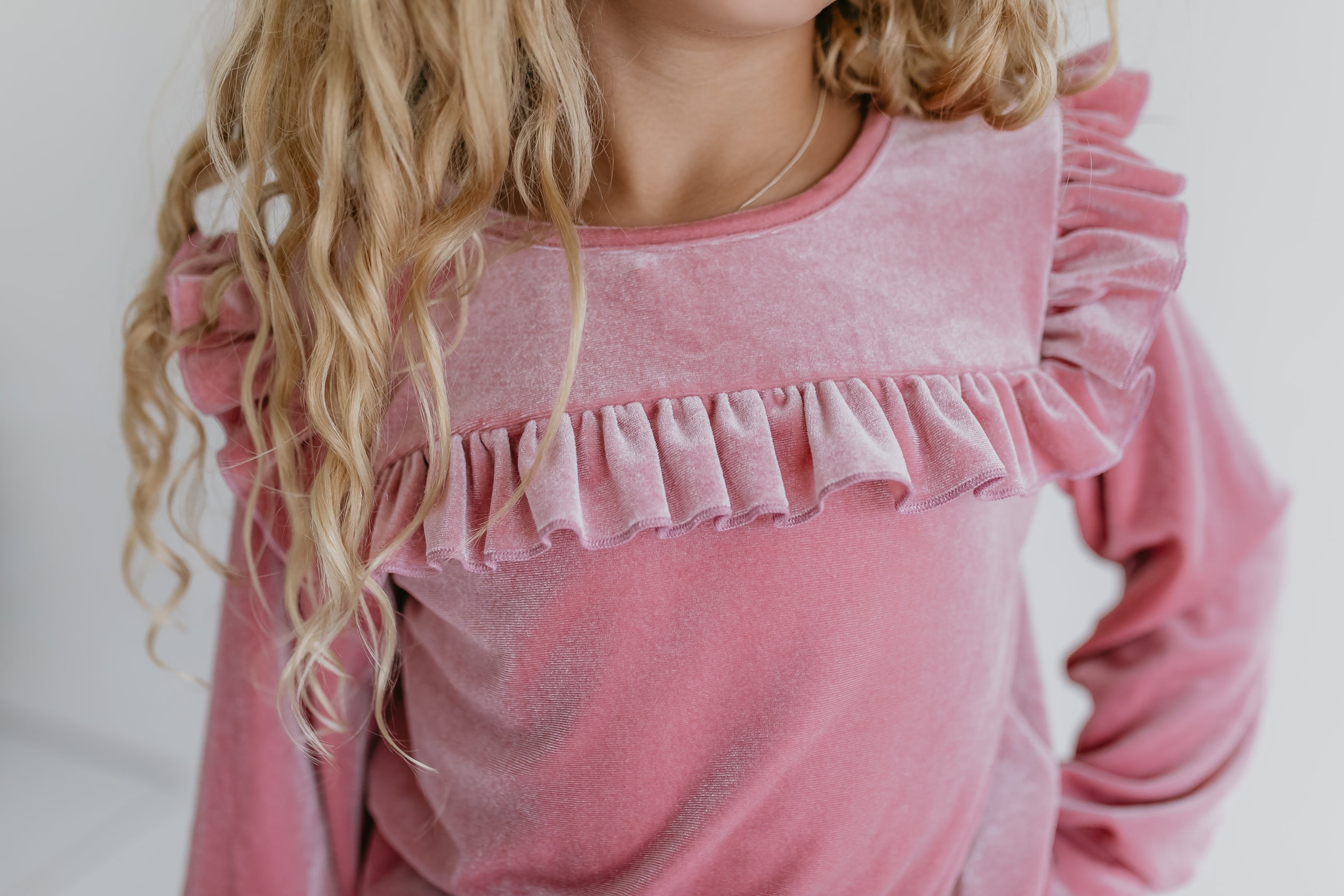 Pink Velvet Pant Set