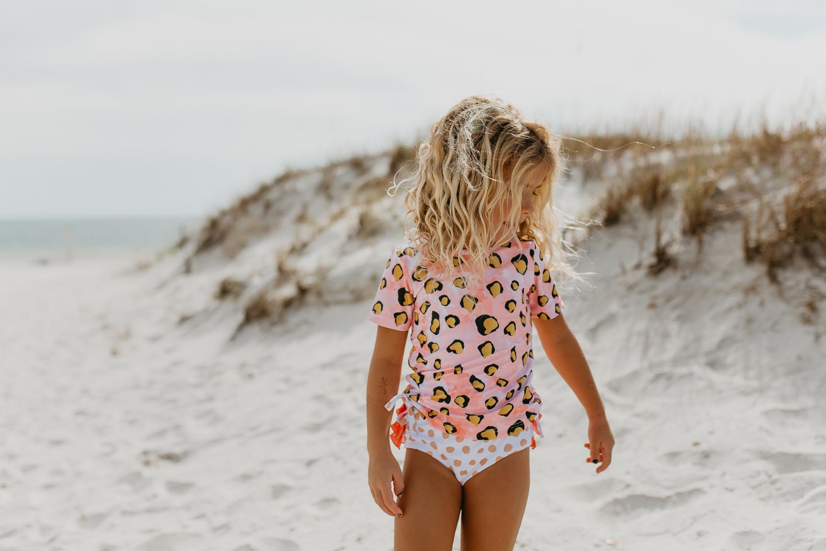 Pink Lep Rash Guard Swimsuit