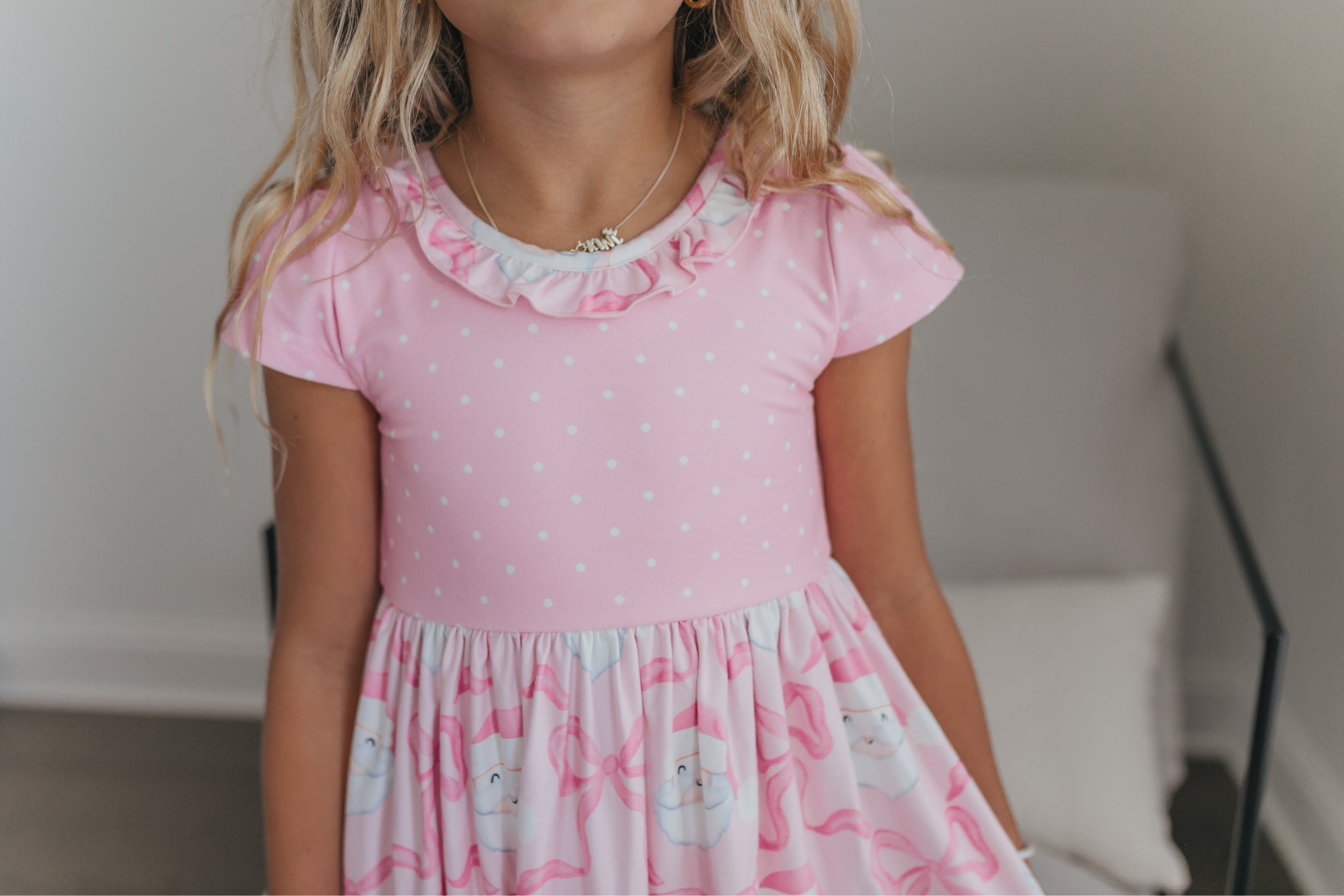 Pink Santa Bow Lounge Gown