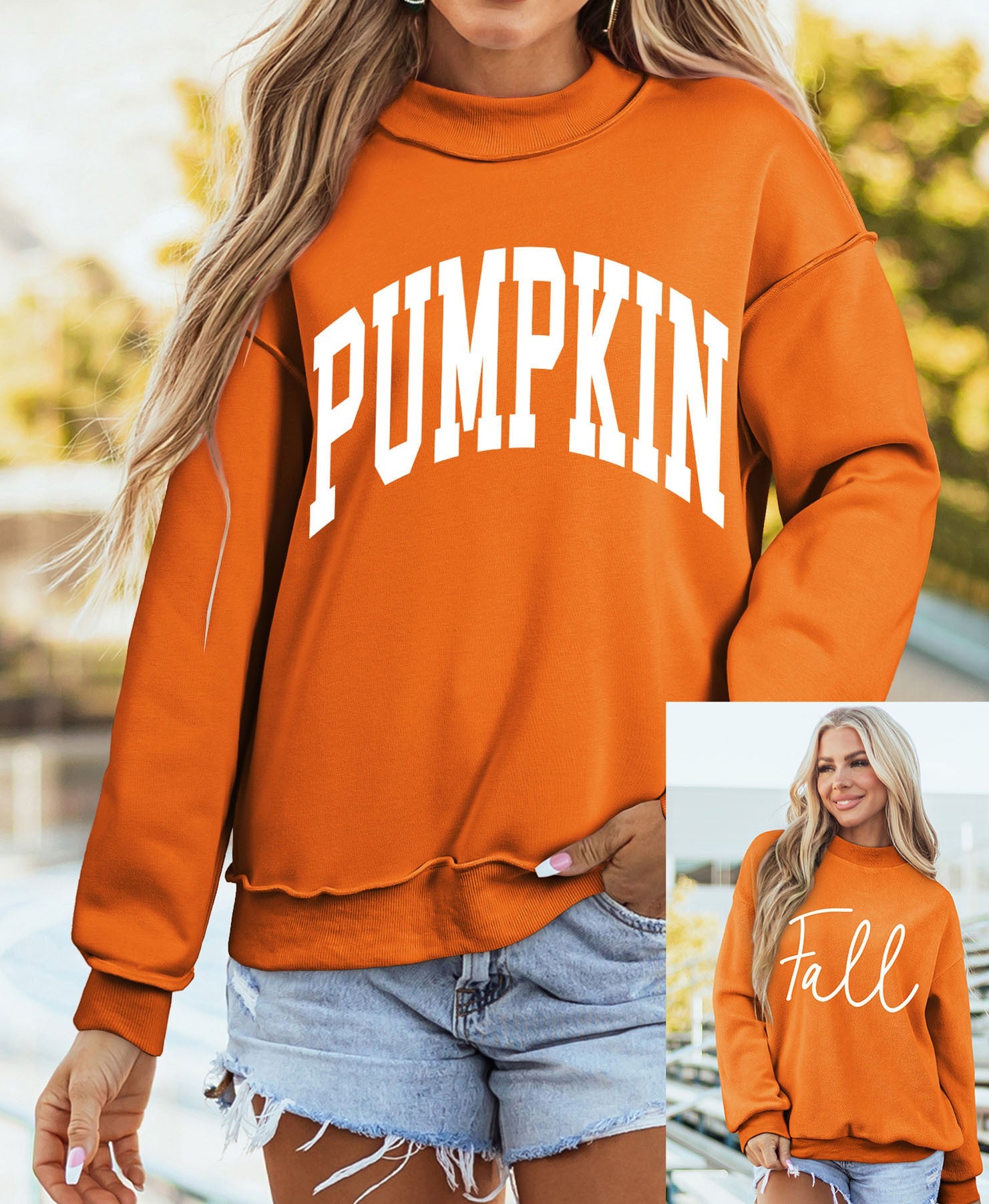 Pumpkin/Fall Reversible Sweatshirt WTW