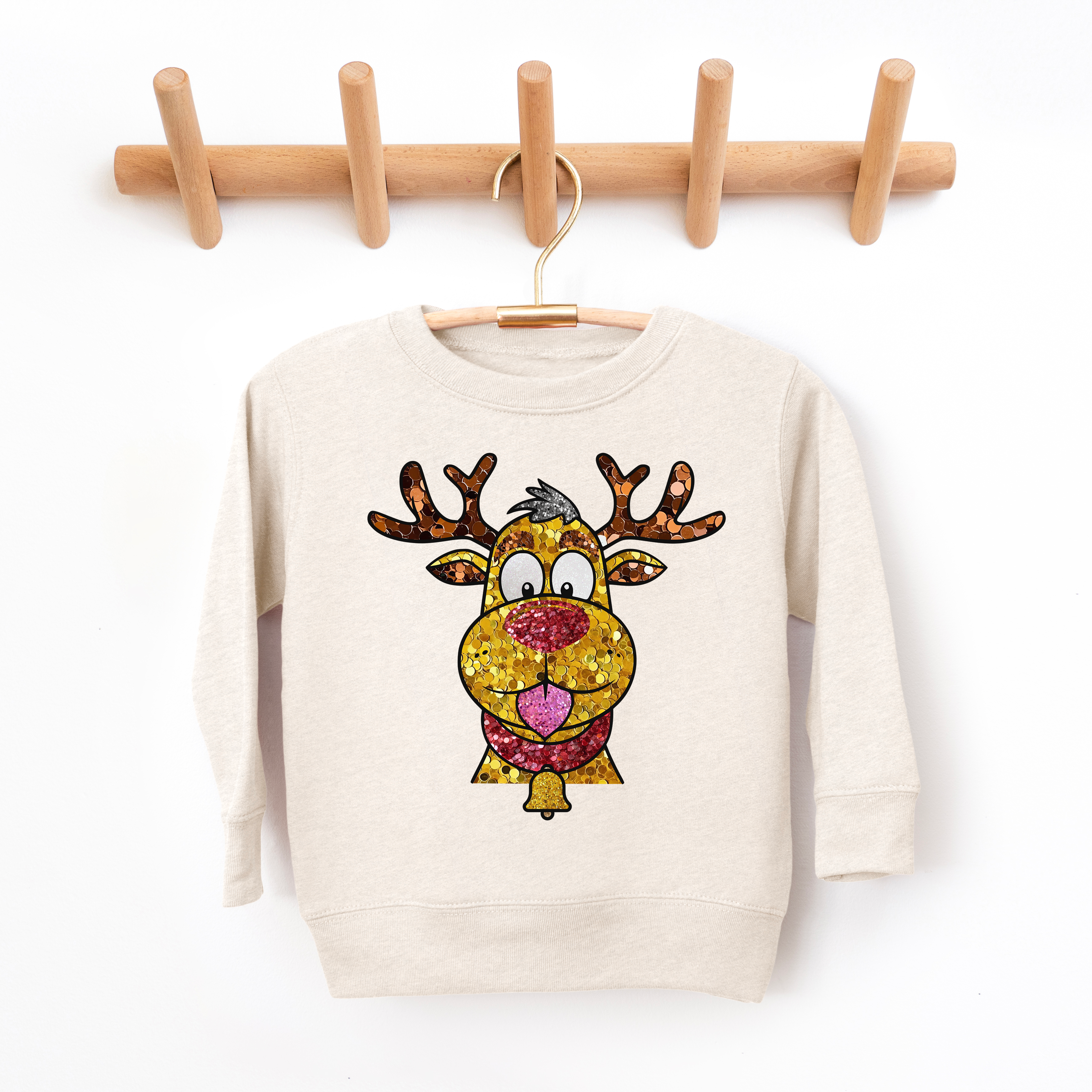 Glitter Reindeer Youth & Toddler Sweatshirt