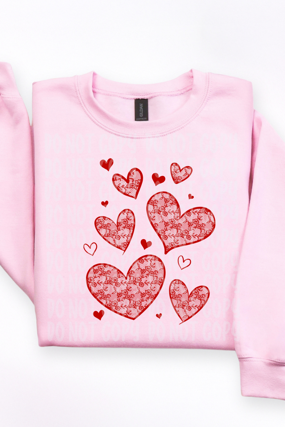 Red Doodle Hearts Tee or Sweatshirt